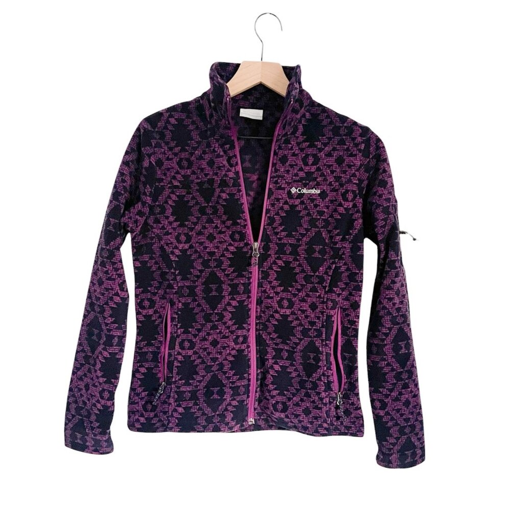 Columbia Purple Aztec Fleece Jacket